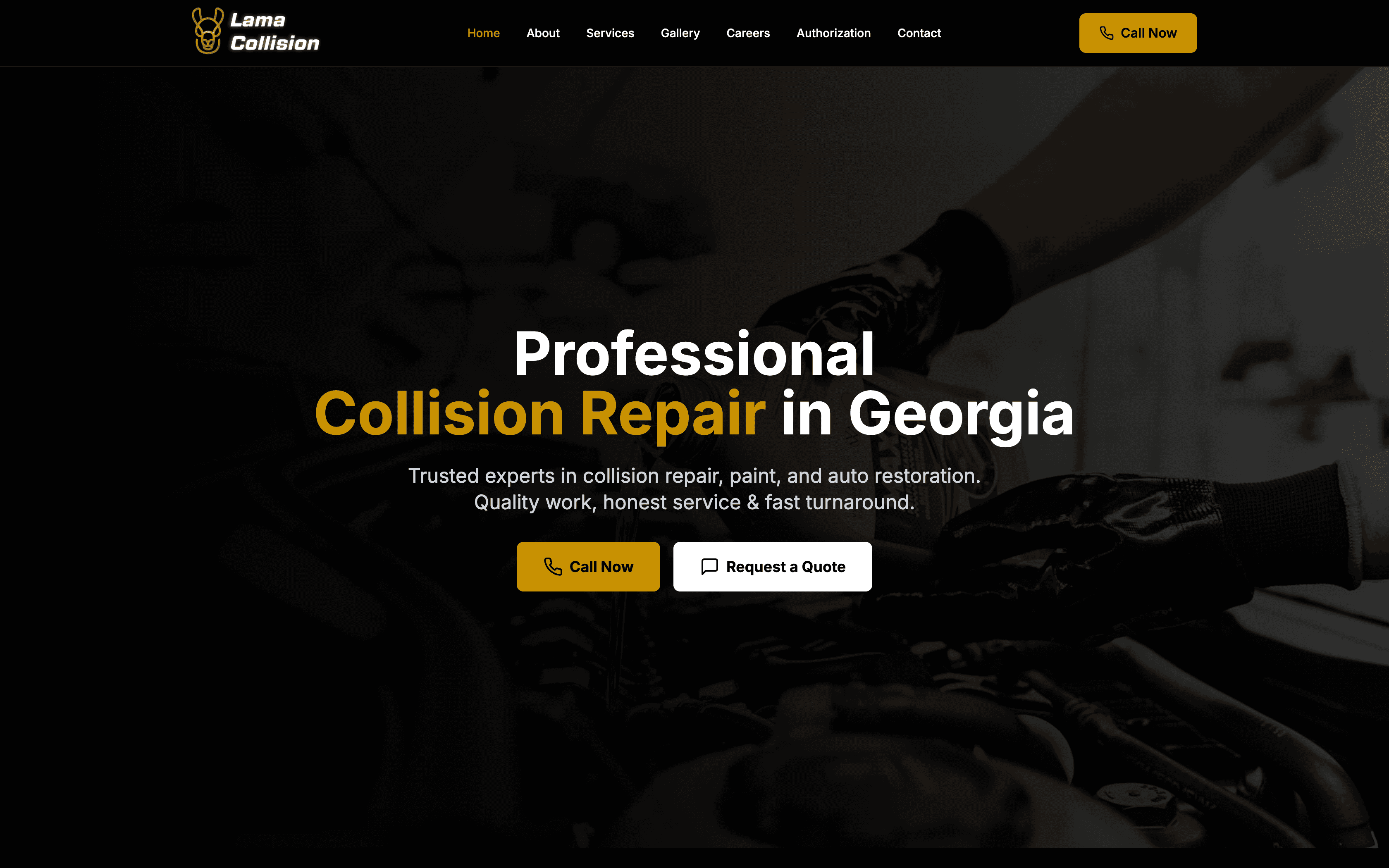Lama Collision website cover